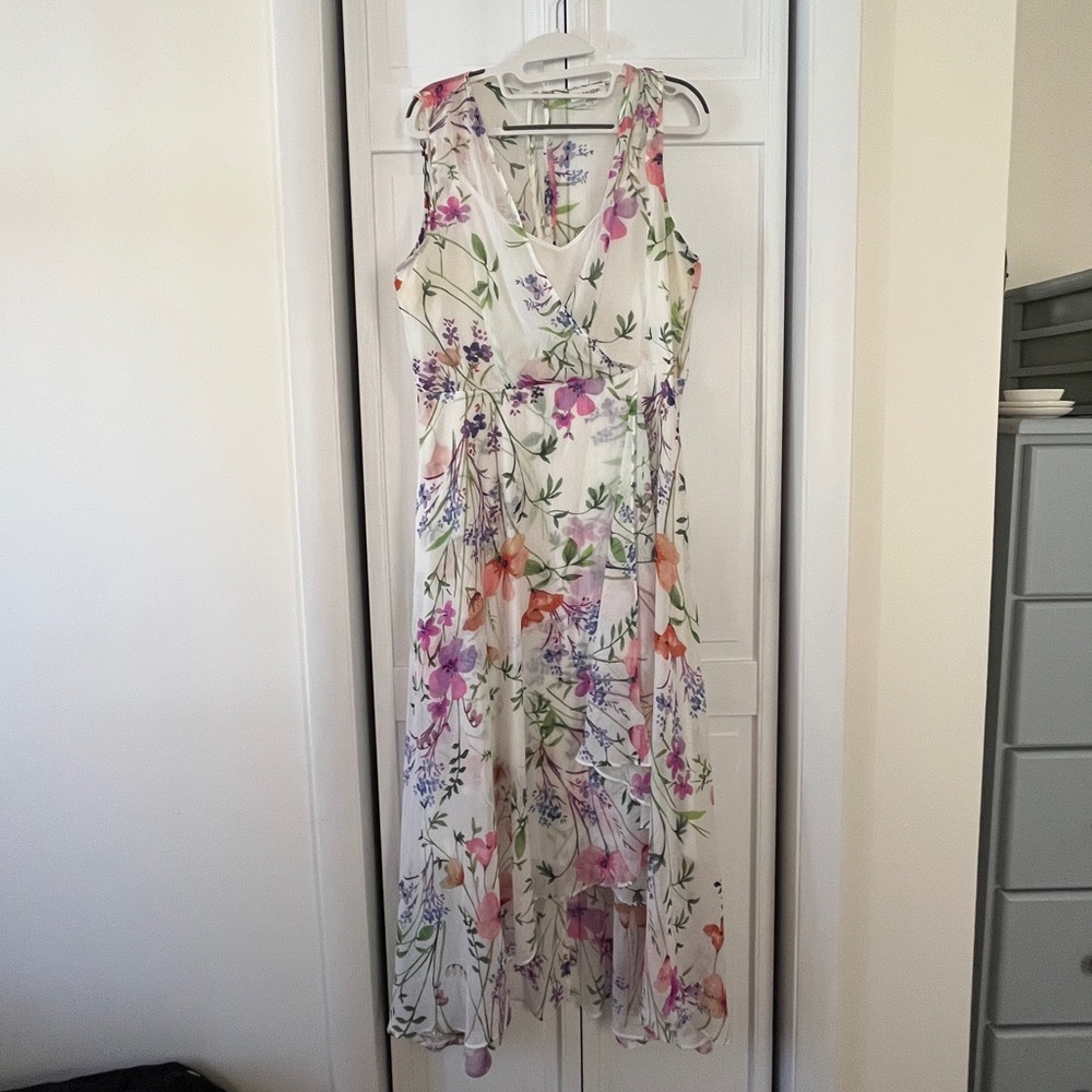 Calvin Klein High Low Floral Dress